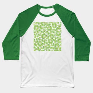 Kiwi Fruit Pattern Baseball T-Shirt